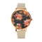 LVPAI Retro Women's Watch Vintage Flower Leather Watch for Gift - #5