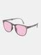 Unisex Full Frame Tinted Lenses Ultra-light Fully Foldable Portable Polarized UV Protection Sunglasses - Pink
