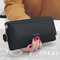Women Faux Leather Solid Multi-function Long Wallet 9 Card Slots Phone Clutch Bags  - Black