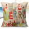 Christmas Letters Santa Claus Pillow Case Square Cushion Cover Home Sofa Office Decor - #2