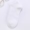 Boat Socks Breathable Double Needle Men's Socks Wild Solid Color Socks Cotton Sweat Socks - Female white