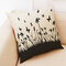 Concise Style Flower Pattern Square Cotton Linen Cushion Cover Car and House Decoration Pillowcase - N