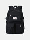 Women Large Capacity Splashproof Multi-function Multi-pocket Backpack - Black