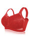 K Cup Wireless Minimizer Seamlessly Adjustable Push-up Bras - Red