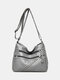 Women PU Leather Large Capacity Anti-theft 6.5 Inch Phone Bag Crossbody Bags Shoulder Bag - Gray