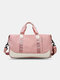 Travel Duffel Bag Sports Tote Gym Bag Workout Shoulder Weekender Overnight Bag With Wet Pocket - Pink