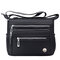 Women Nylon Waterproof Crossbody Bags Leisure Solid Multifunction Travel Shoulder Bags - Black