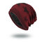 मेन्स फाइव स्टार वार्म बुना हुआ बेनी कैप Soft आरामदायक खोपड़ी वाले बेनी टोपी कान सुरक्षा कैप्स - लाल शराब