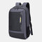 Business Casual Waterproof USB Charging Port Backpack For Men - Grey