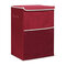 Cotton And Linen Dirty Clothes Basket Folding Clothes Storage Box Home Debris Cloth Storage Bucket Toy Storage Box - Wine Red