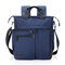 Men Multi-function Nylon Water Resistant Backpack Business Solid Crossbody Bags Outdoor  Handbags - Blue