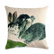 Chinese Watercolor Rabbit Printing Linen Cotton Throw Pillow Cover Home Sofa Office Seat Pillowcases - #3