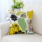 American Style Ahornblatt Muster Twill Stoff Leinen Baumwolle Kissenbezug Home Sofa Car Office - #19