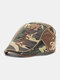 Men Cotton Patchwork Letter Pattern Embroidery M Cloth Label Casual Camouflage Berets - #05