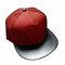 Men Women Mesh Leather Baseball Cap Flat Brimmed Hip-hop Hat - Red