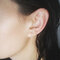Boucles d'oreilles perforantes plaquées or incrusté de cuivre Zircon entourent le clip d'oreille des femmes de l'auricule - 01