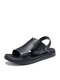 Men Two Ways Wearing Comfy Beach Water Casual Sandals - Black