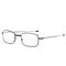 Unisex Foldable Discolored Anti-Blue Light Multi-focus Anti-fatigue Flexible Square Reading Glasses - Black