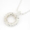 Trendy Pendant Long Necklace Metal Big Circle Ring Pendant Sweater Chain Vintage Jewelry - White