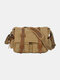 Men Genuine Leather Multi-pockets Crossbody Bag Shoulder Bag - Brown 1