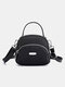 Women Waterproof Patchwork Handbag Crossbody Bag Satchel Bag - Black