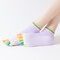Women Yoga Socks Comfy Breathable Dispensed Non-slip Toe Socks - Light Purple