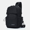 Men USB Charging Multi-carry Multi-Layers Waterproof Crossbody Bag Chest Bag Sling Bag Backpack - Black