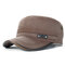 Mens Cotton Outdoors Solid Sunshade Baseball Cap Flat Service Fashion Hat Winter Windproof  - Coffee