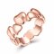 Simple Luxury Ring Rose Gold Heart to Heart Ring for Women Gift - Rose Gold