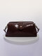 Women Artificial Leather Vintage Portable Large Capacity Crossbody Bag Retro Shoulder Bag - Coffee