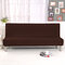 Soft Stretchy Fitted Removable Full Cover Without Armrest Folding Sofa Bed Universal Cover Sofa Cushion - Coffee