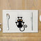 جميل القط الطعام حصيرة الكرتون الأسود القط نمط مطبوعة القطن والكتان حصيرة - #6