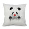 Watercolor Panda Printing Linen Cotton Cushion Cover Home Sofa Car Cushion Cover Pillowcases - #13