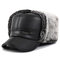Men's Outdoor Thick Warm Men's Trapper Hat Russian Winter Hat - Gray