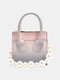 Mini Gradient Color Small Square Bag Pearl Sweet Shoulder Bag Handbag - Pink