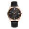 YAZOLE Minimalist Watches Luxury Decorative Pattern Leather Quartz Wristwatch Gift for Men  - Black