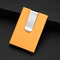RFID Antimagnetic 20 Card Slots Card Holder Aluminium Alloy Automatic Pop-Up Card Case - Orange
