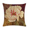 Retro Flower 45*45cm Cushion Cover Linen Throw Pillow Car Home Decoration Decorative Pillowcase - 5