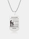 Thanksgiving Trendige Edelstahl-Halskette mit geometrischem Schriftzug - #07