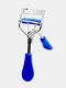 Stainless Steel And Plastic Wide-angle Comb Eyelash Curler Natural Eyelash Curl Auxiliary Tool - Dark Blue