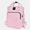 Women Canvas Casual Mummy And Kids  Patchwork Backpack - Pink
