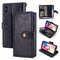 Women Solid Multi-function Phone Case For Iphone 4 Card Slot Wallet - Black