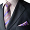 Man 8cm Wide Edge Polyester Silk Precision Textile Business Tie The Same Style Pocket Towel - 1