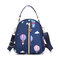 Women Travel Print Multi-Color Shoulder Bag Portable Mini Phone Bag Cloth Crossbody Bag - #04