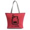 Girl Canvas Shoulder Bag Cartoon Shopping Bag Crossbody Bag - Red