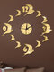 DIYスワローバードクリスタルアクリルミラーウォール時計ステレオサイレントクォーツ時計ウォールステッカー - ゴールド