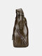 Men PU Leather Earphone Hole Multi-pockets Chest Bag Crossbody Bag Sling Bag - Green