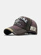 Unisex Cotton Letter Digital Embroidery Patch Fashion Sunscreen Baseball Caps - Coffee