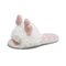 Women Casual Cartoon Decor Plush Home Flat Opened Toe Slippers - Pink