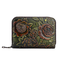 Brenice Vintage Casual Floral Genuine Leather Card Holder Coin Purse Wallet For Women - Green
